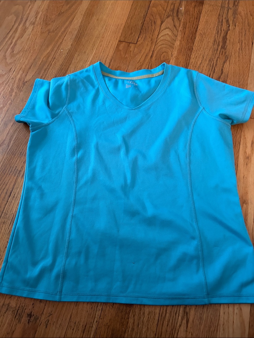 Bright Aqua womens V-Neck Active Tee